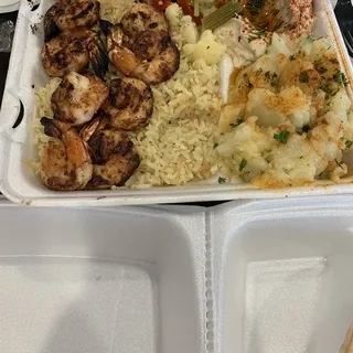 Shrimp Kabab Combo 2 Skewers