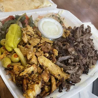 Beef and Chicken Shawerma Combo Plate