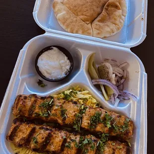 Chicken Lula Kabab Plate