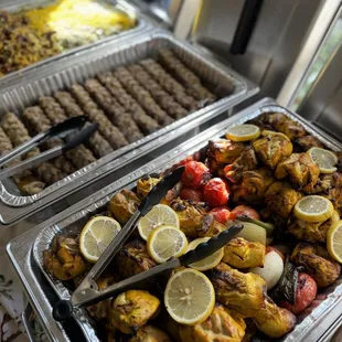 a variety of food items