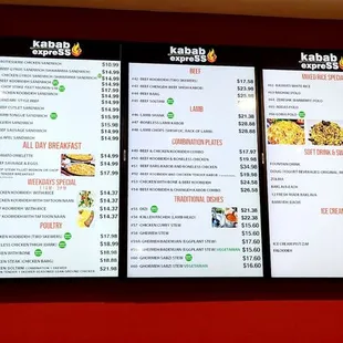 Full menu