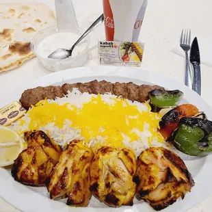 50. Combo Beef Koobideh &amp; Boneless Chicken Excellent!!!