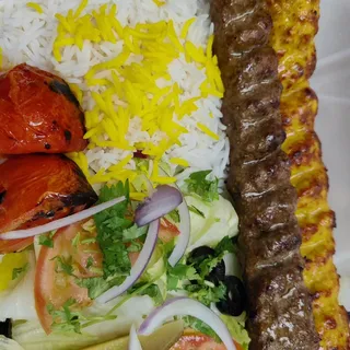 49. Beef & Chicken Koobideh Combo