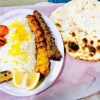 50. Combo Beef Koobideh & Boneless Chicken