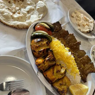 51. Beef Barg Kabaob & Boneless Chicken Combo