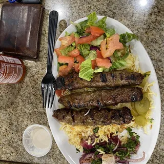 3 Piece Lamb Kabab Plate