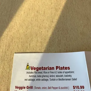 Veggie options
