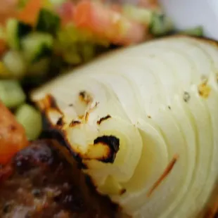 The grilled skin on sweet onion is a nice complement in the flat bread sandwiches I made