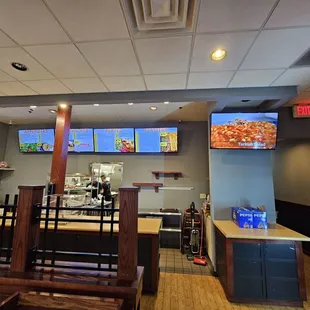 the interior of the restaurant