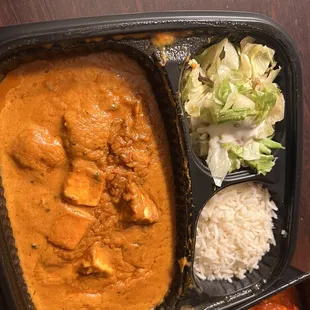 a meal in a plastic container