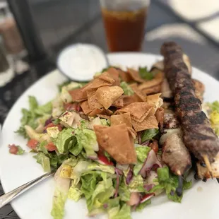 Mixed Kabab with double salad.