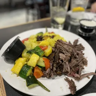 a close up of a plate of food