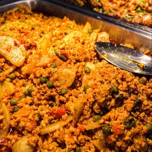 a close up of a tray of food