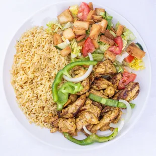 Chicken shawarma plate
