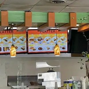 the menus of the restaurant