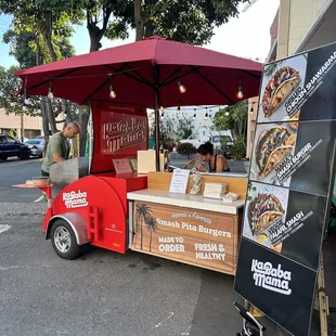 a food cart on the street