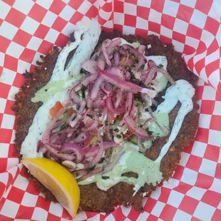 Falafel Smashburger on Pita