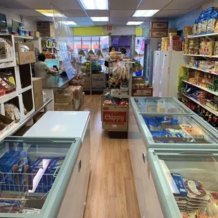 a wide view of the store