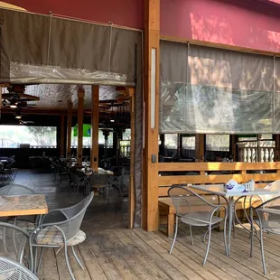 The back patio for those who don't want to breathe all that hookah smoke.