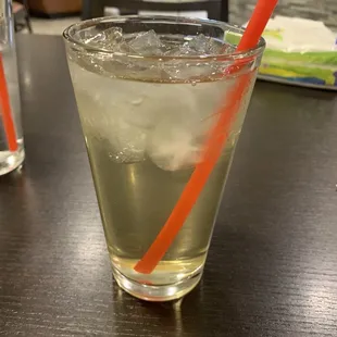 Sweet iced green tea