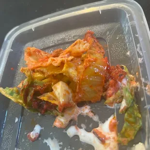 Disgusting wilted lettuce