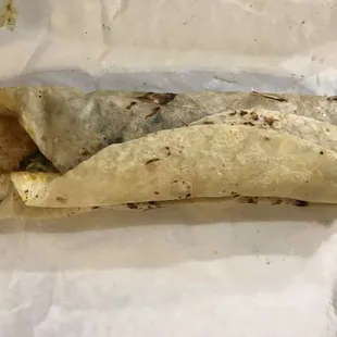 Q chicken curry wrap