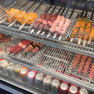 Halal meat offerings.