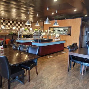 the dining area of a restaurant
