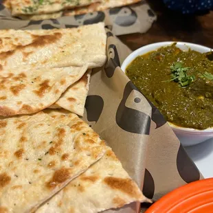 Saag Paneer with naan