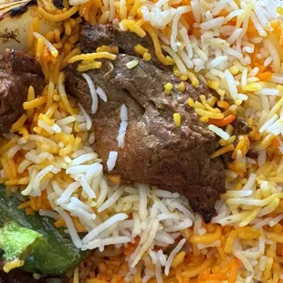 The Kabab in rice