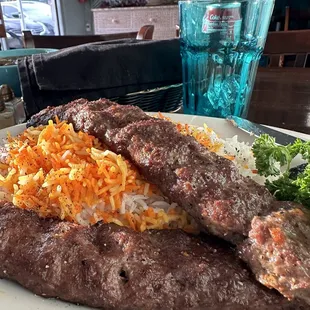 Beef Koobideh Kabob Entree