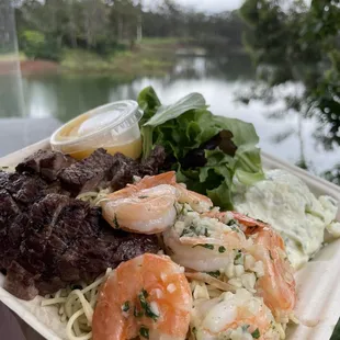 a plate of food on a table