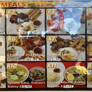 Combo Meal Menu - Aug 22
