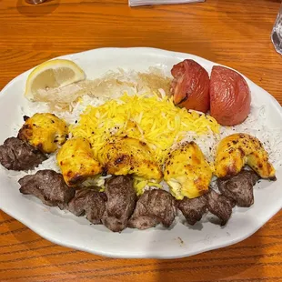 a plate of food on a table