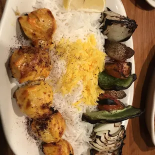 a plate of food on a table