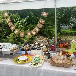 Hommus Garlic Spread Fattoush Salad Almond Rice Salad Chicken Shawarma