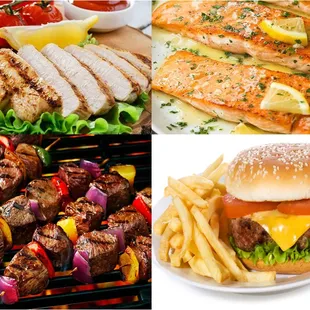 a variety of food items