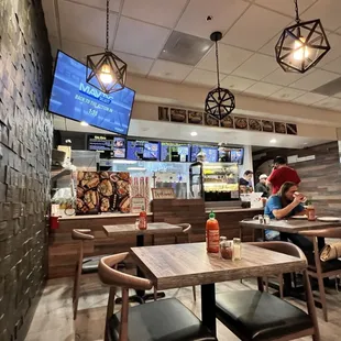 the interior of the restaurant