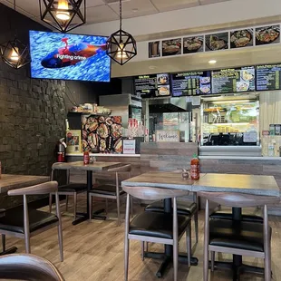 the interior of the restaurant