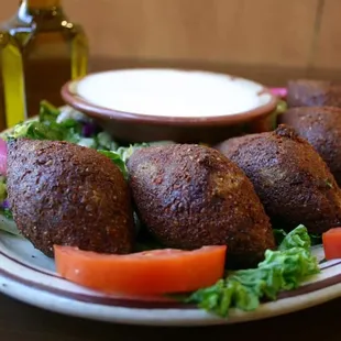 a plate of food on a table