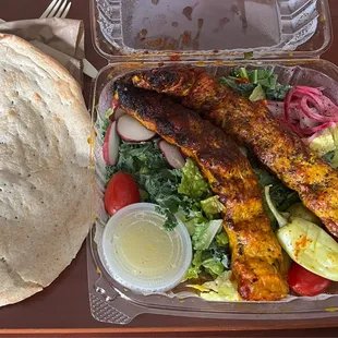 Spicy Ground Chicken Platter (but modified into a salad - no rice)