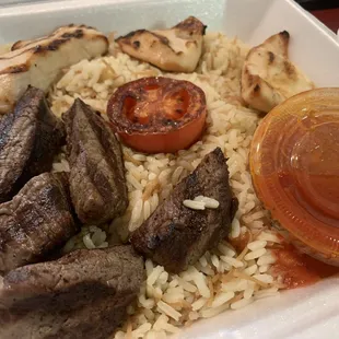 Combo kabob filet and chicken