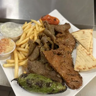 Steak and gyro combo