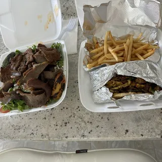 Steak and gyro plate