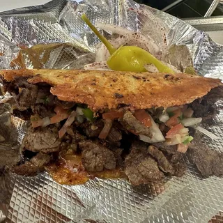 Steak shawarma taco