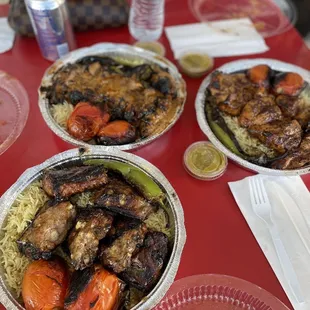 Pork ribs, Chicken Tenders Combo, chicken thighs