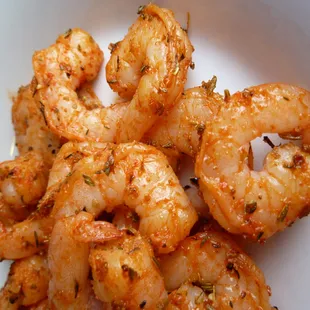 a closeup of the shrimp