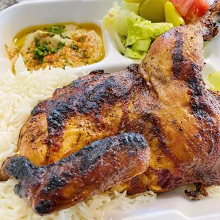 9. Half Rotisserie Chicken Plate