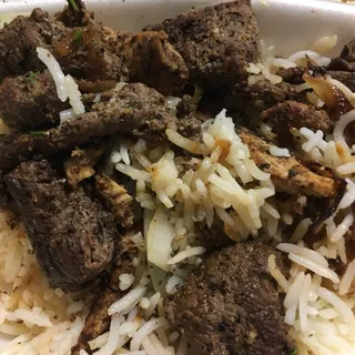 Half and Half Shawarma Plate Chicken and Beef