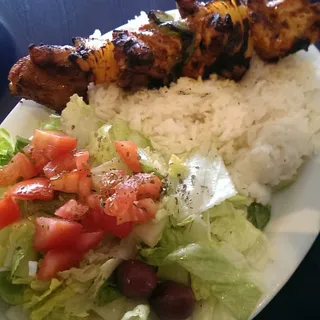 1 Chicken Thigh Kabob Entree Lunch